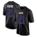 NY.Giants #21 Paulson Adebo Player Carbon Fashion Limited Home Game STECN Stitched Jerseys