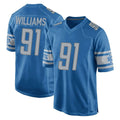 D.Lions #91 Tyleik Williams Player Blue Home Game STECN Stitched Jerseys