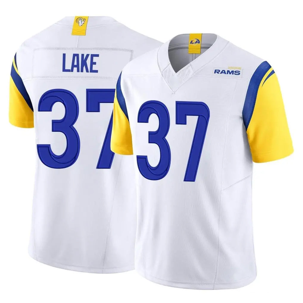 LA.Rams #37 Quentin Lake Player White Limited Vapor F.U.S.E. Home Game STECN Stitched Jerseys