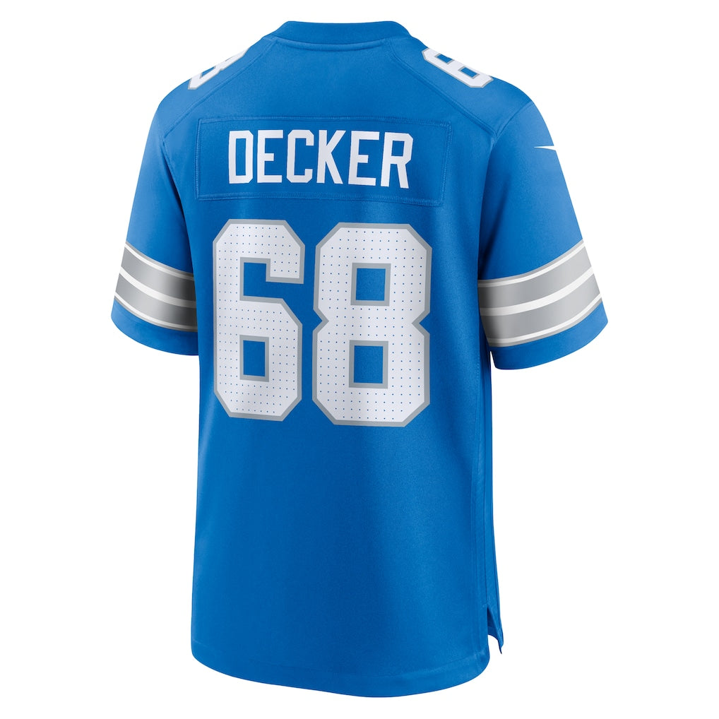 STECN D.Lions #68 Taylor Decker Blue Team Game Jersey