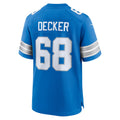 STECN D.Lions #68 Taylor Decker Blue Team Game Jersey