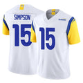 LA.Rams #15 Ty Simpson Player White Limited Vapor F.U.S.E. Home Game STECN Stitched Jerseys