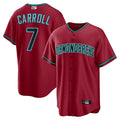STECN A.Diamondbacks #7 Corbin Carroll Player Red Home Replica Personalized Stitched Jerseys