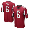 A.Falcons #6 Nick Folk Player Red Color Vapor Home Game STECN Stitched Jerseys