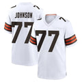 C.Browns #77 Zion Johnson Player White Home Game STECN Stitched Jerseys