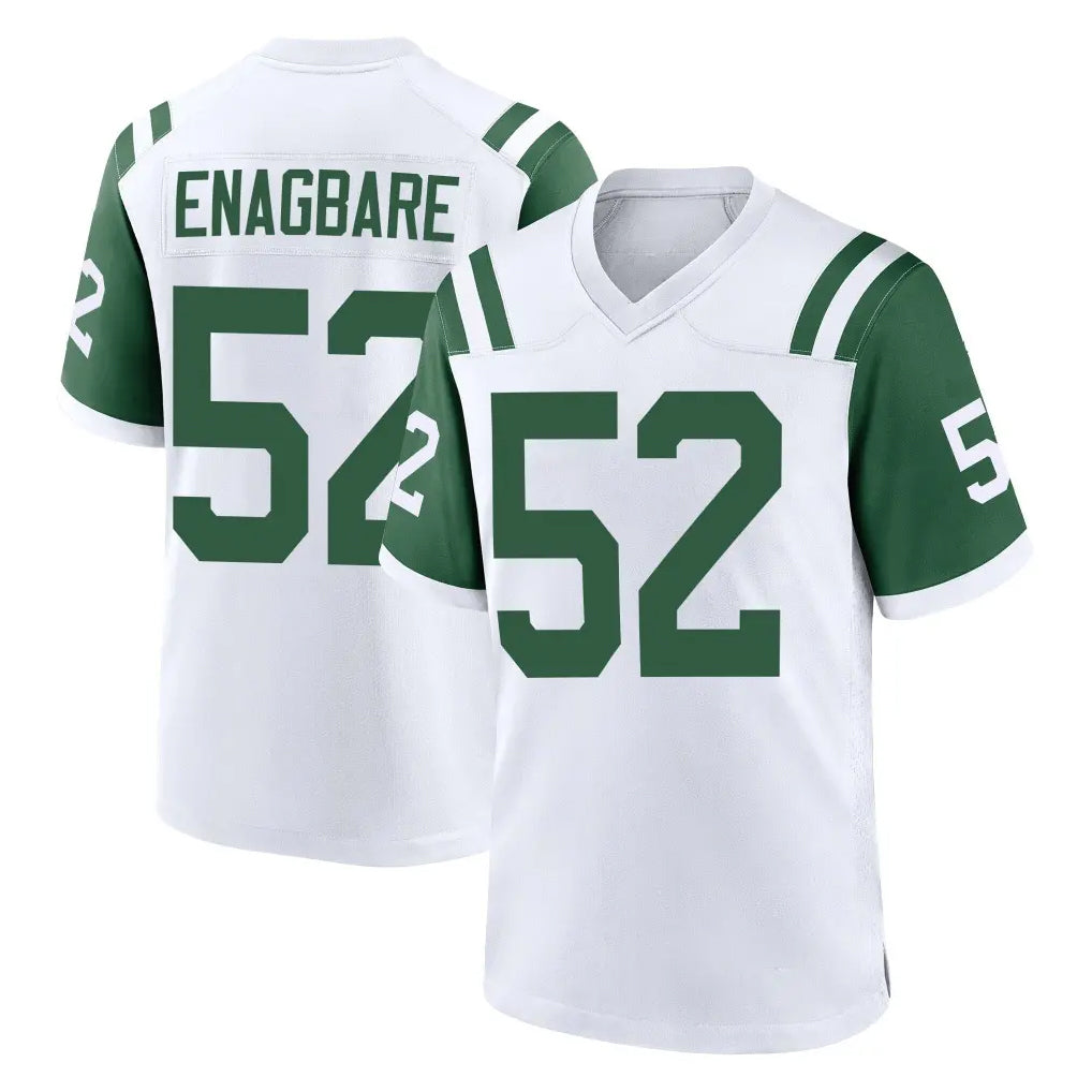 NY.Jets #52 Kingsley Enagbare Player White Classic Home Game STECN Stitched Jerseys