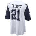 STECN D.Cowboys #21 Ezekiel Elliott White Team Game Jersey
