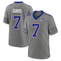 B.Bills #7 Ray Davis Player Gray Nickel City Home Game STECN Stitched Jerseys