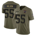 NE.Patriots #55 Jared Wilson Player Olive 2025 Salute To Service Limited Ddoa Stitched Jerseys