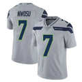 S.Seahawks #7 Uchenna Nwosu Player Gray Limited Vapor Untouchable Home Game STECN Stitched Jerseys