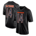 C.Bears #14 Kalif Raymond Player Carbon Black Fashion Game STECN Stitched Jerseys