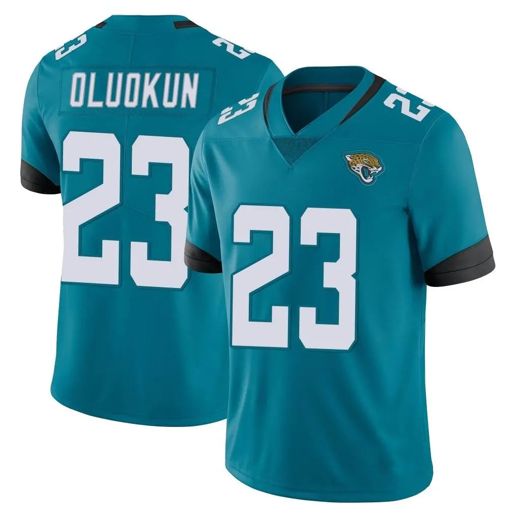 J.Jaguars #23 Foyesade Oluokun Player Teal Vapor Untouchable Limited Home Game STECN Stitched Jerseys