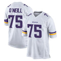 M.Vikings #75 Brian O'Neill Player White Home Game STECN Stitched Jerseys