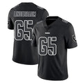 LV.Raiders #65 Tyler Linderbaum Player Black Limited Black Impact Home Game STECN Stitched Jerseys