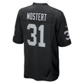 STECN LV.Raiders #31 Raheem Mostert Black Team Game Jersey