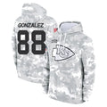 KC.Chiefs #88 Tony Gonzalez Player Arctic Camo Salute to Service Hoodies Limited Game STECN Stitched Jerseys
