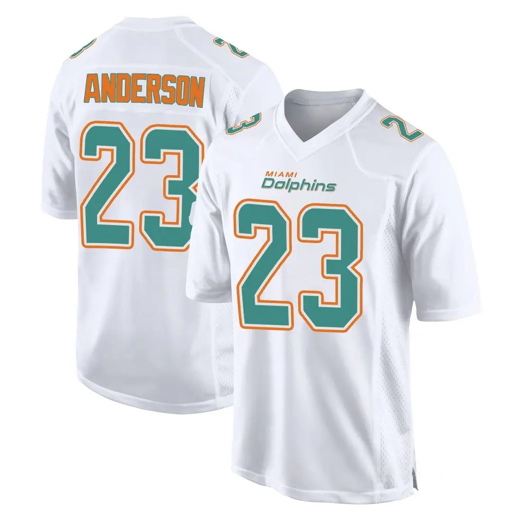 M.Dolphins #23 Zayne Anderson Player White Fashion Home Game STECN Stitched Jerseys
