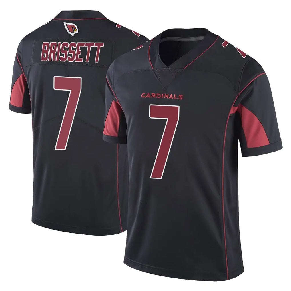 A.Cardinals #7 Jacoby Brissett Player Black Limited Color Rush Vapor Untouchable Home Game STECN Stitched Jerseys