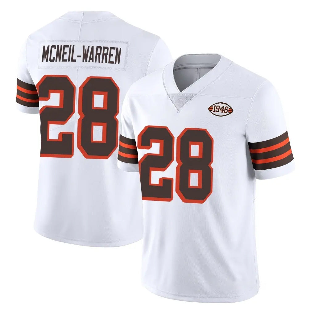 C.Browns #28 Emmanuel McNeil-Warren Player White Limited  Vapor 1946 Collection Alternate Game STECN Stitched Jerseys