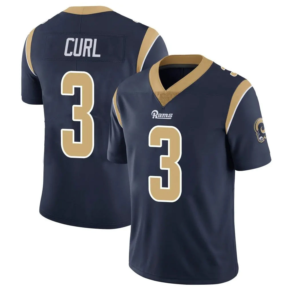 LA.Rams #3 Kam Curl Player Navy Limited Vapor Untouchable Home Game STECN Stitched Jerseys