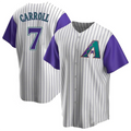 STECN A.Diamondbacks #7 Corbin Carroll Player Cream Throwback Cooperstown Limited Personalized Stitched Jerseys
