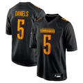 STECN #5 Jayden Daniels Player W.Commanders Carbon Black Fashion Stitched Jerseys