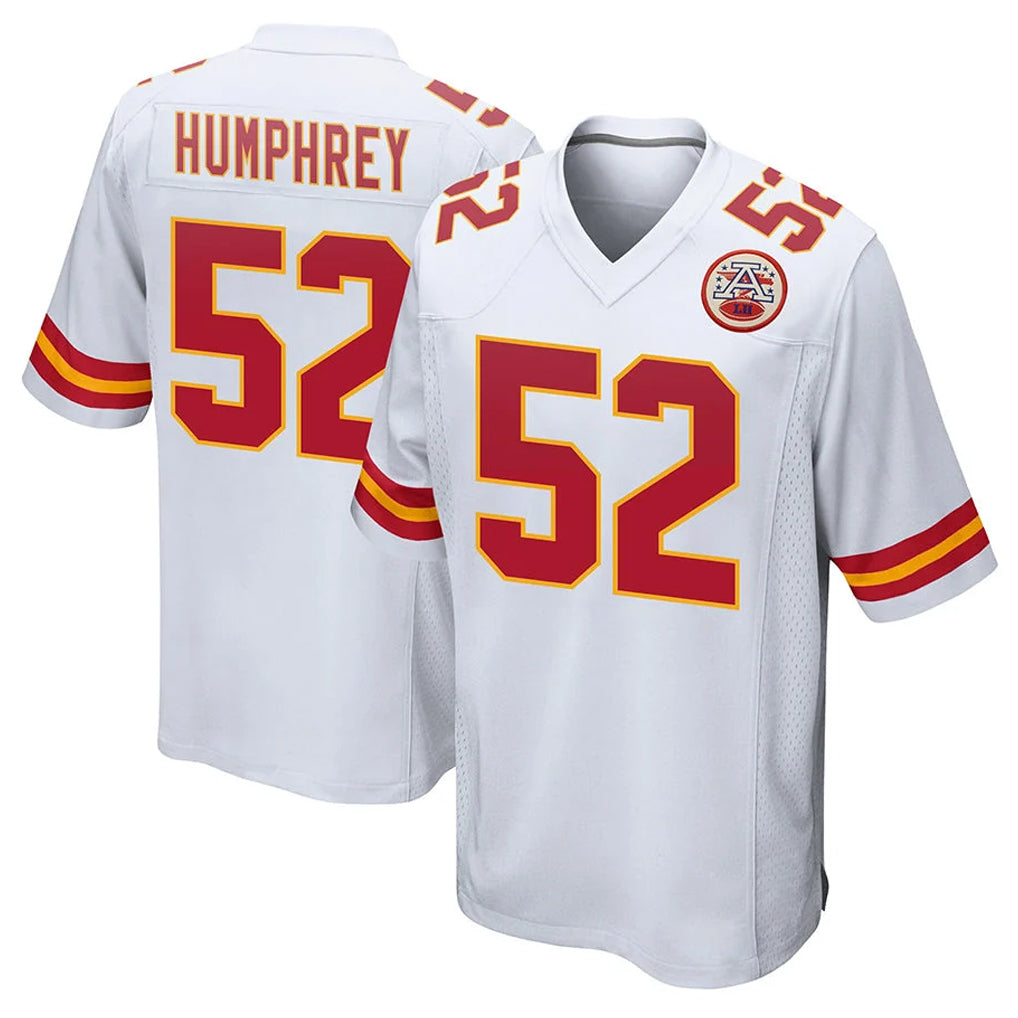 KC.Chiefs #52 Creed Humphrey Player White Home Game STECN Stitched Jerseys