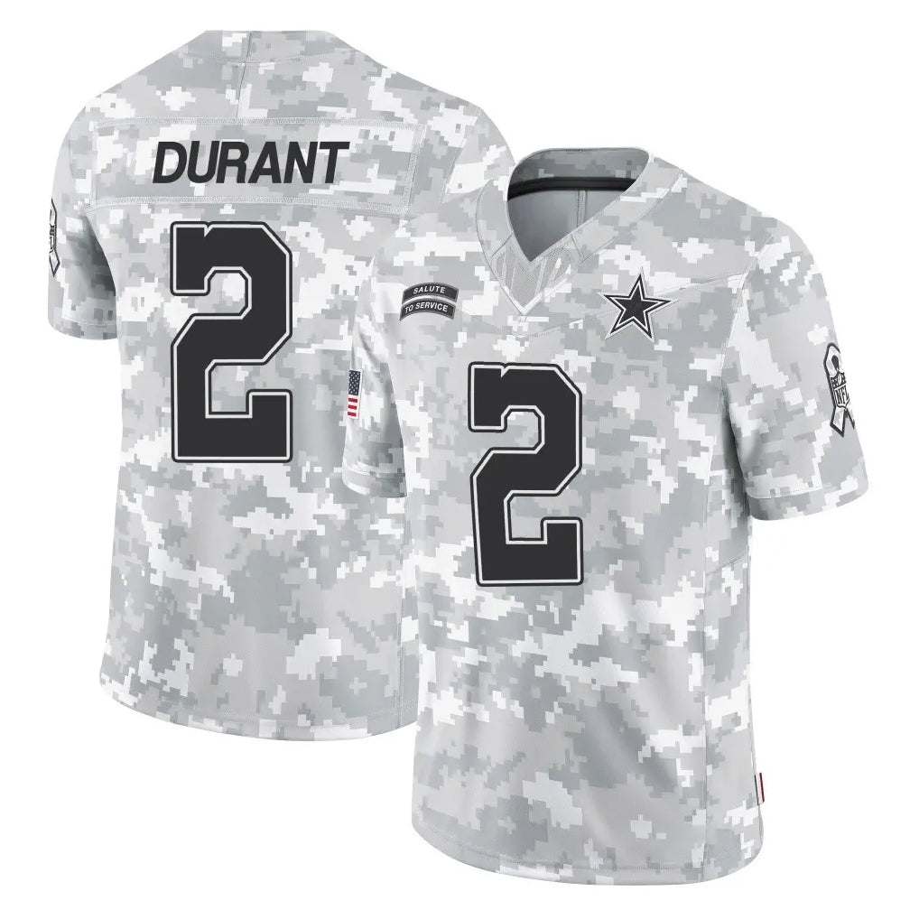 D.Cowboys #2 Cobie Durant Player Arctic Camo Salute to Service Limited Home Game STECN Stitched Jerseys
