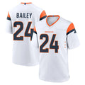 D.Broncos #24 Champ Bailey Player White Home Game STECN Stitched Jerseys