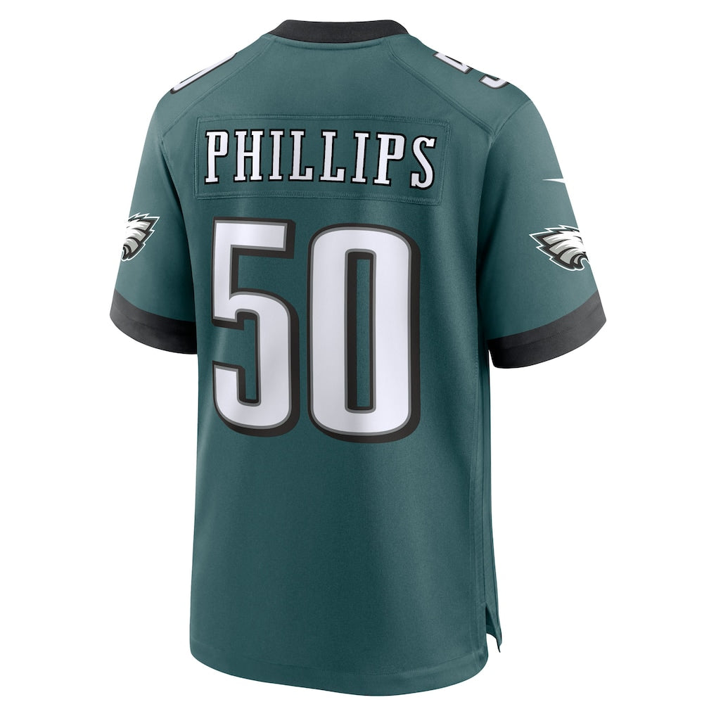 STECN P.Eagles #50 Jaelan Phillips Midnight Green Team Game Jersey