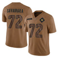 M.Dolphins #72 Jonah Savaiinaea Player Brown Salute To Service Limited STECN Stitched Jerseys