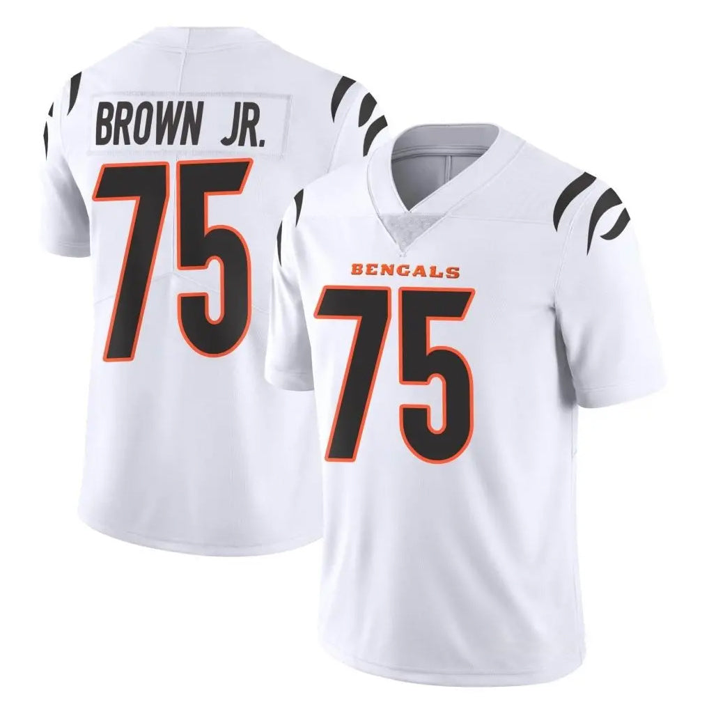 C.Bengals #75 Orlando Brown Jr. Player White Vapor Untouchable Limited Home Game STECN Stitched Jerseys