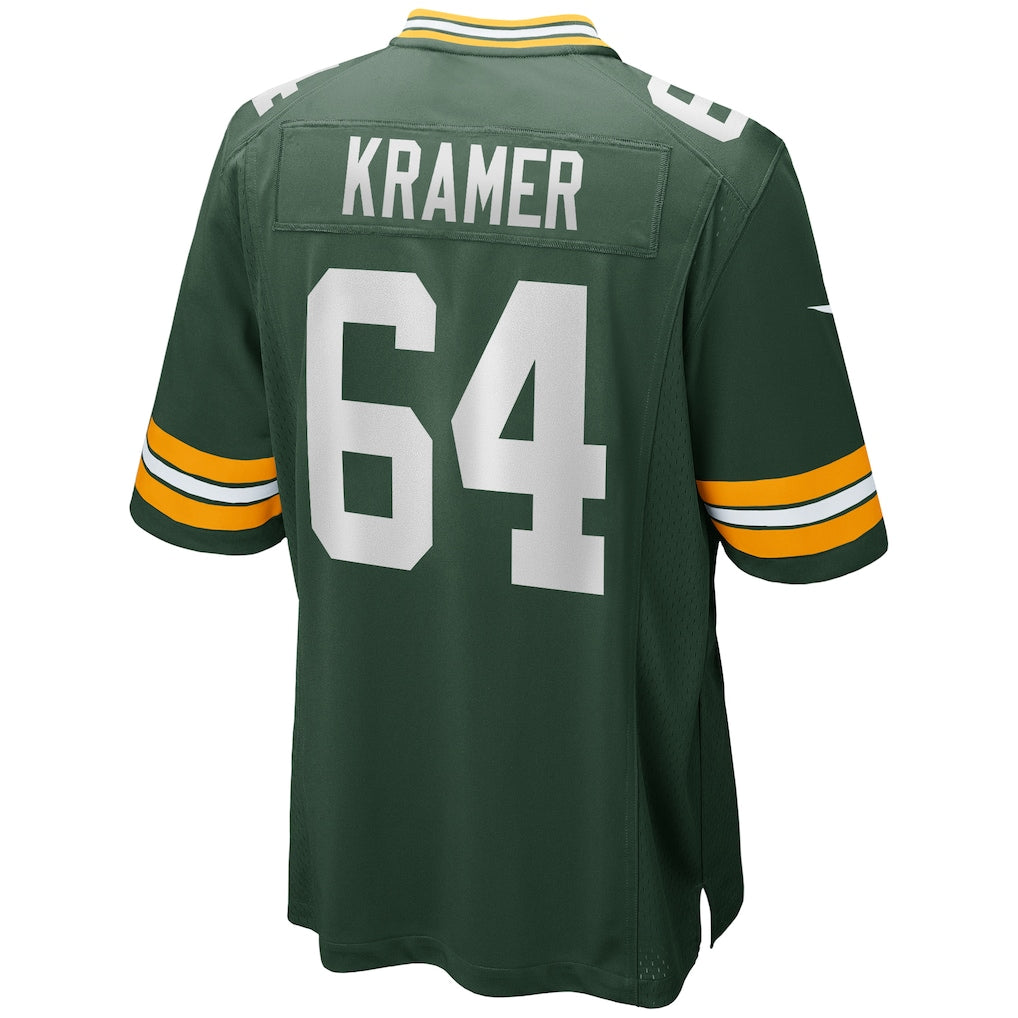 STECN GB.Packers #64 Jerry Kramer Green Team Retired Player Game Jersey