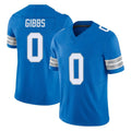 D.Lions #0 Jahmyr Gibbs Player Blue Limited Vapor F.U.S.E. Alternate Home Game STECN Stitched Jerseys
