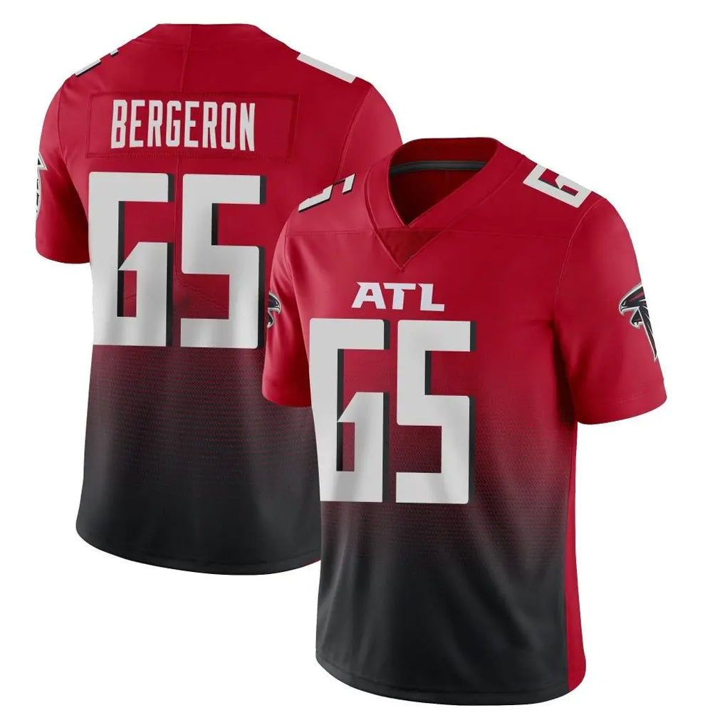 A.Falcons #65 Matthew Bergeron Player Red Vapor Untouchable Limited Home Game STECN Stitched Jerseys