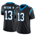 C.Panthers #13 John Metchie III Player Black Vapor F.U.S.E. Limited Home Game STECN Stitched Jerseys