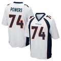 D.Broncos #74 Ben Powers Player White Game STECN Stitched Jerseys