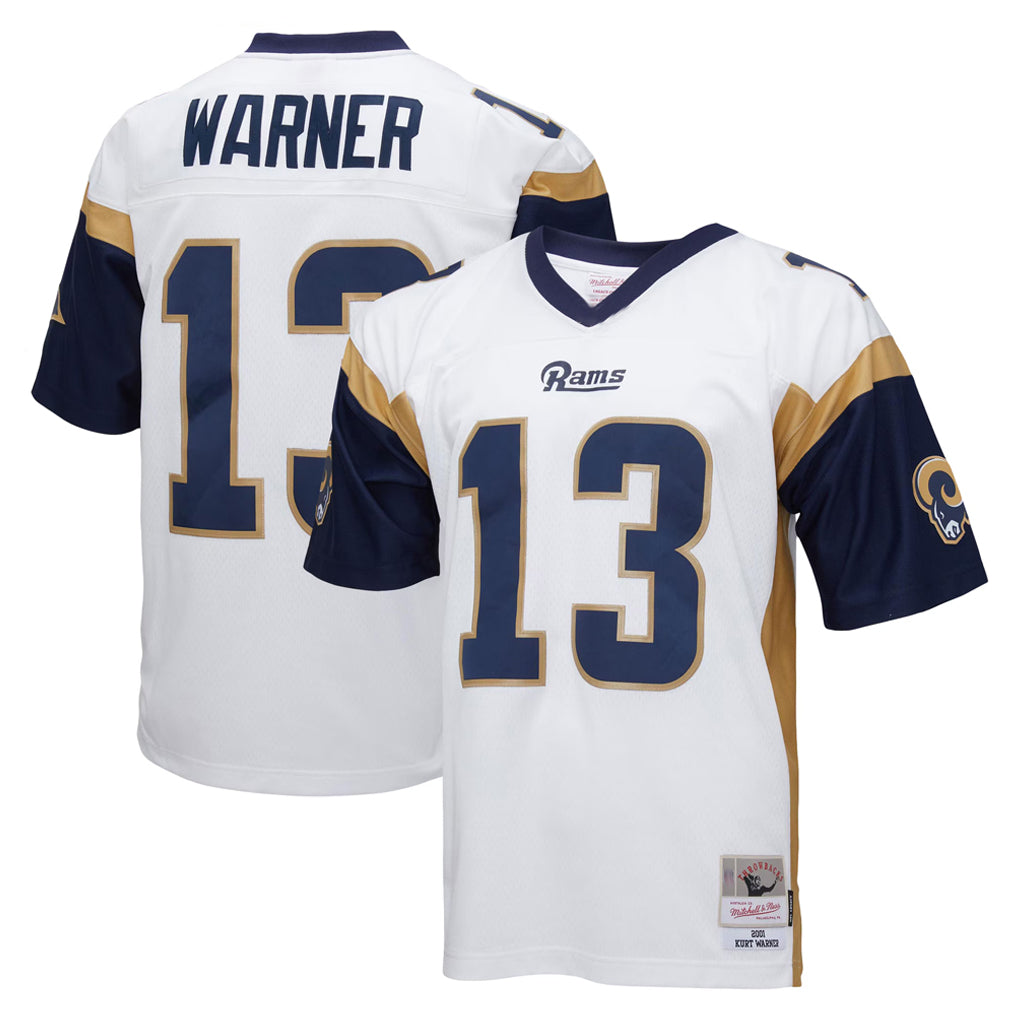 LA.Rams #13 Kurt Warner Player White Retired Limited STECN Stitched Jerseys
