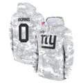 NY.Giants #0 Brian Burns Player Arctic Camo Salute to Service Pullover Hoodies Limited Game STECN Stitched Jerseys
