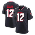 H.Texans #12 Nico Collins Player Navy Team Home Game STECN Stitched Jerseys