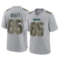 GB.Packers #85 Tucker Kraft Player Gray Atmosphere Fashion Home Game STECN Stitched Jerseys