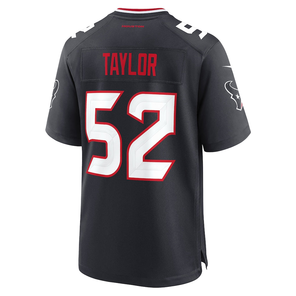 STECN H.Texans #52 Darrell Taylor Navy Team Game Jersey
