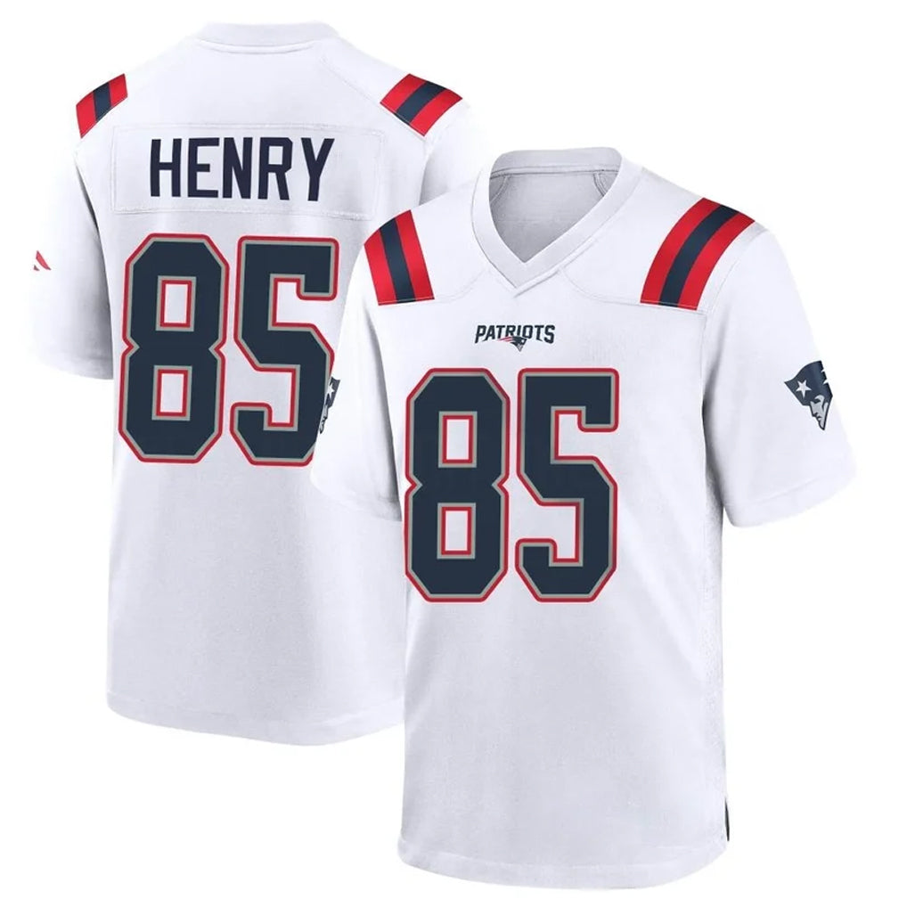 NE.Patriots #85 Hunter Henry Player White Home Game STECN Stitched Jerseys