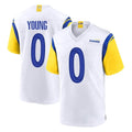LA.Rams #0 Byron Young Player White Home Game STECN Stitched Jerseys
