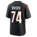 STECN C.Bengals #74 Jalen Rivers Black Team Game Jersey