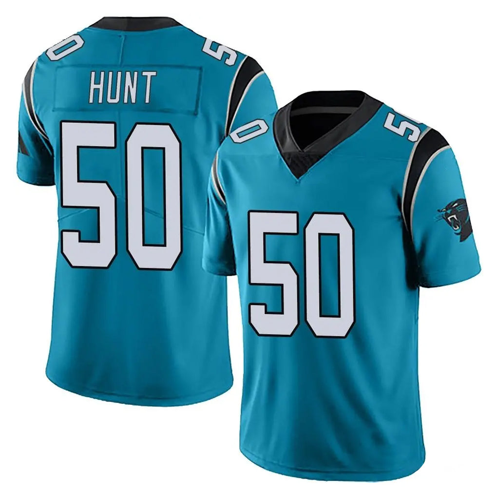 C.Panthers #50 Robert Hunt Player Blue Vapor Untouchable Limited Game STECN Stitched Jerseys