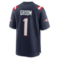 STECN NE.Patriots #1 Groom Navy Game Jersey