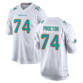 M.Dolphins #74 Kadyn Proctor Player White Limited Home Game STECN Stitched Jerseys