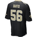 STECN NO.Saints #56 Demario Davis Black Game Jersey