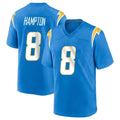 LA.Chargers #8 Omarion Hampton Player Blue Home Game STECN Stitched Jerseys